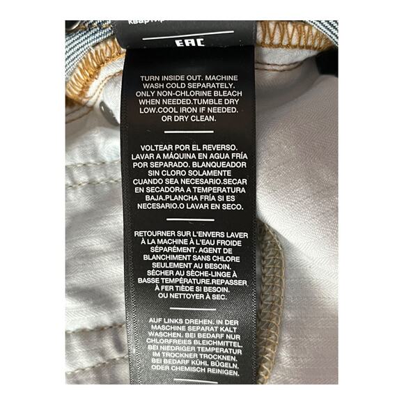 7 for All Mankind Jeans 50/50 Ripped High Waist Ankle Straight Leg size 28 - Picture 6 of 7